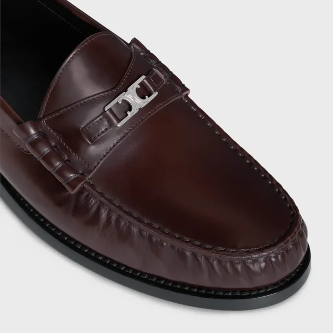 Celine Luco Triomphe-loafer van gepolijst stierenleer