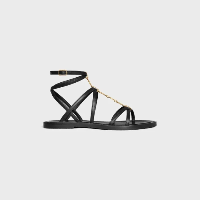 CELINE Lympia sandalen met bandjes en juwelen  in kalfsleer