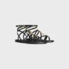 CELINE Lympia sandalen met bandjes en juwelen  in kalfsleer