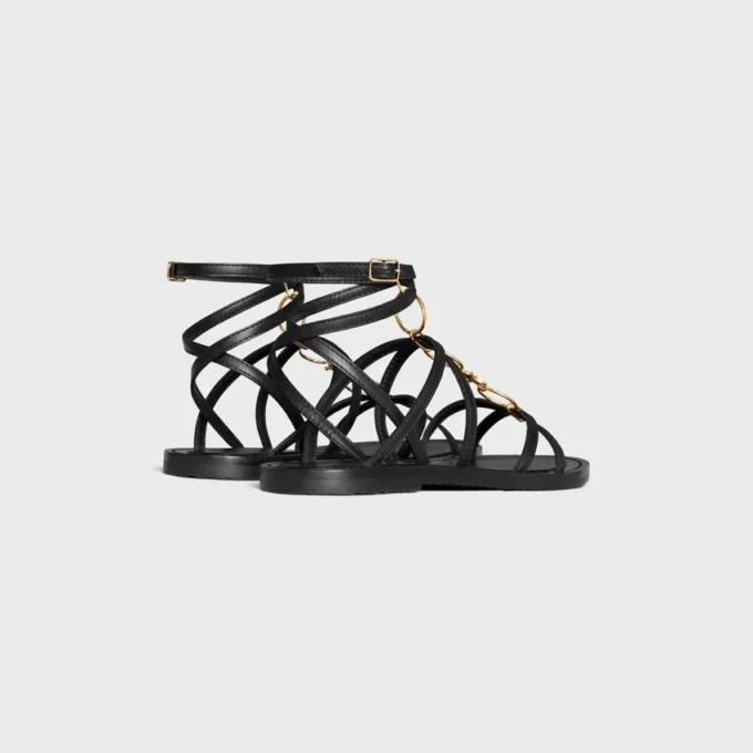 CELINE Lympia sandalen met bandjes en juwelen  in kalfsleer