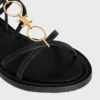 CELINE Lympia sandalen met bandjes en juwelen  in kalfsleer