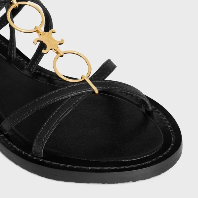CELINE Lympia sandalen met bandjes en juwelen  in kalfsleer