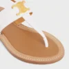 CELINE Lympia Triomphe-teenslipper van kalfsleer