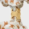 CELINE Mini Triomphe Scrunchy van zijde en messing met gouden afwerking