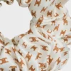CELINE Mini Triomphe Scrunchy van zijde en messing met gouden afwerking