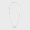 CELINE Monochroms ketting van glazen parels en messing met rhodiumafwerking