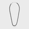 CELINE Monochroms kralenketting in onyx en messing met rhodiumafwerking