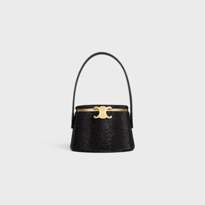 CELINE Nina Minaudière van suède kalfsleer met strass