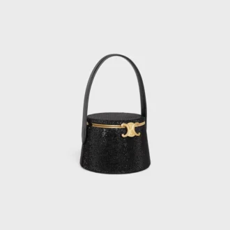 CELINE Nina Minaudière van suède kalfsleer met strass