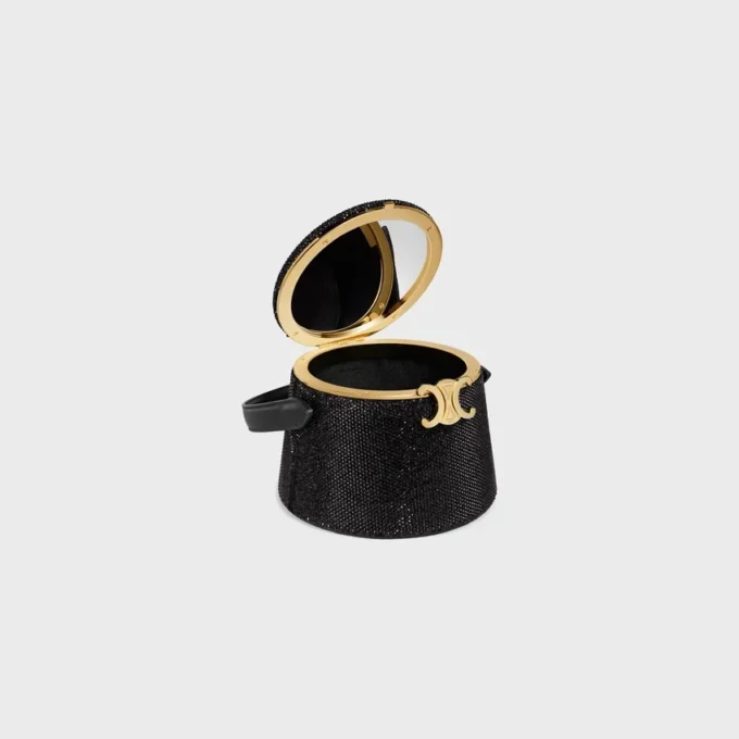 CELINE Nina Minaudière van suède kalfsleer met strass