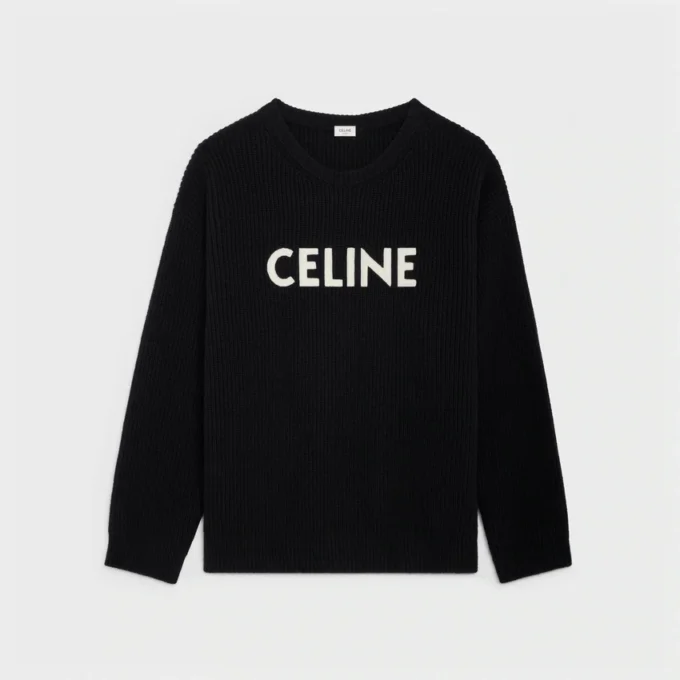 CELINE oversized trui van geribde wol