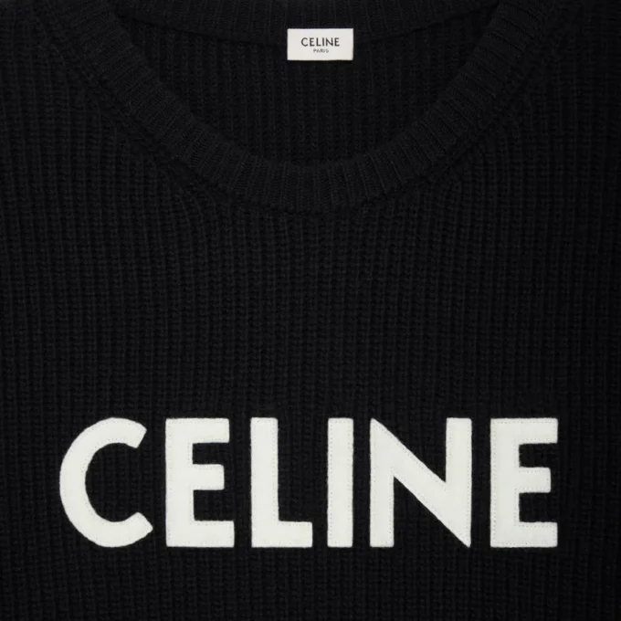 CELINE oversized trui van geribde wol