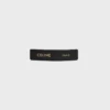 CELINE Paris haarclip van lamsleer, messing met gouden afwerking en staal