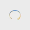 CELINE Ribbon Small Cuff in email en messing met gouden afwerking