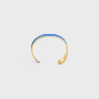 CELINE Ribbon Small Cuff in email en messing met gouden afwerking