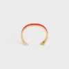 CELINE Ribbon Small Cuff in email en messing met gouden afwerking