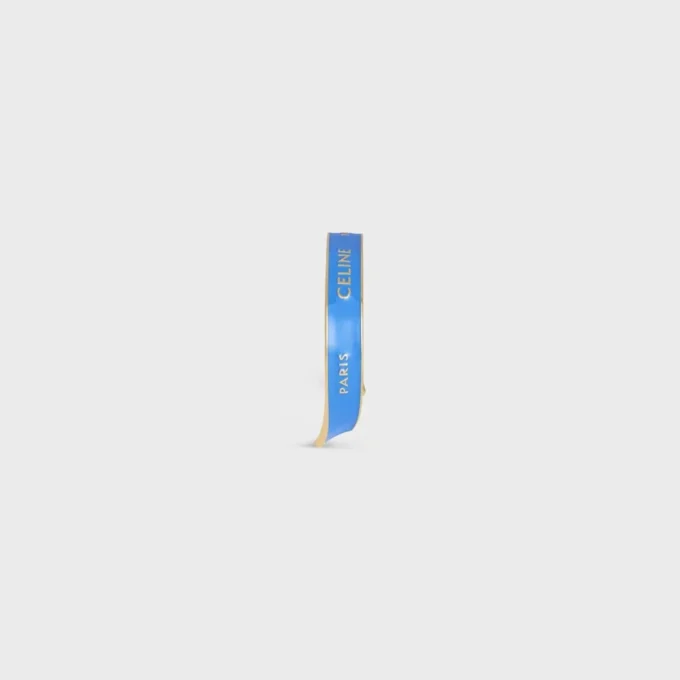 CELINE Ribbon Small Cuff in email en messing met gouden afwerking