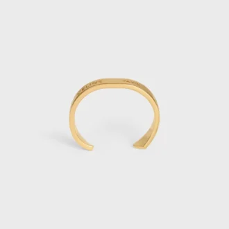 CELINE Ribbon Small Cuff in messing met gouden afwerking