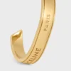 CELINE Ribbon Small Cuff in messing met gouden afwerking