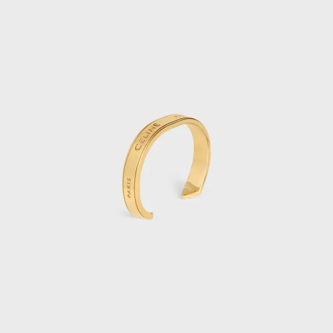 CELINE Ribbon Small Cuff in messing met gouden afwerking