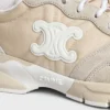 CELINE Runner Cr-04 Sneaker van nylon, mesh, kalfsleer en suède kalfsleer