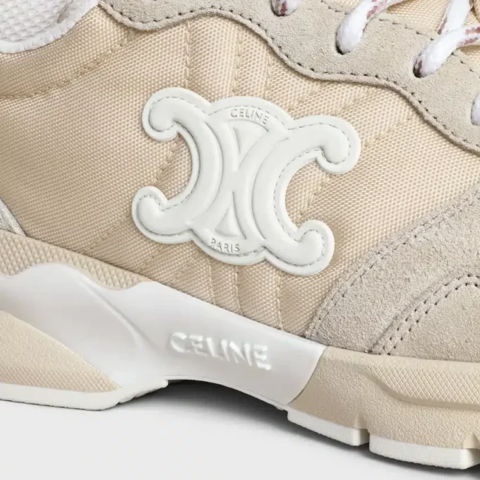 CELINE Runner Cr-04 Sneaker van nylon, mesh, kalfsleer en suède kalfsleer