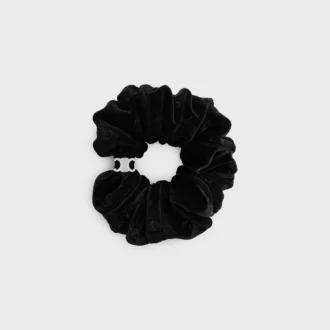 CELINE-scrunchy met stempel in polyester en messing met rhodiumafwerking