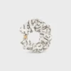 CELINE Scrunchy Rayure van zijde en messing met gouden afwerking