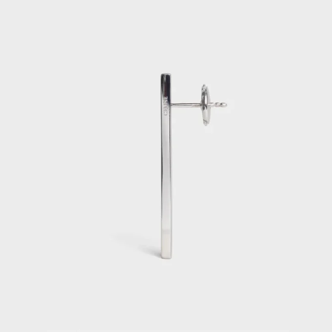 CELINE Sentimental rechte oorbel in witgoud en diamant CELINE Sentimental rechte oorbel in witgoud en diamant