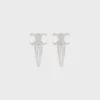 CELINE Set van 2 haarclips met drukknop in messing met rhodiumafwerking en staal