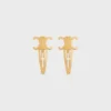 CELINE set van 2 haarspeldjes met kliksluiting in messing met gouden afwerking en staal