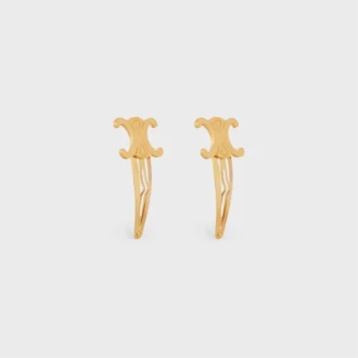 CELINE set van 2 haarspeldjes met kliksluiting in messing met gouden afwerking en staal