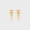 CELINE set van 2 haarspeldjes met kliksluiting in messing met gouden afwerking en staal