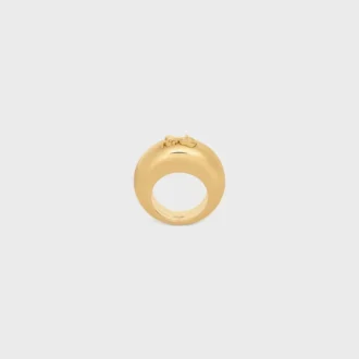 CELINE Sulky-ring van messing met gouden afwerking