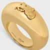 CELINE Sulky-ring van messing met gouden afwerking CELINE Sulky-ring van messing met gouden afwerking