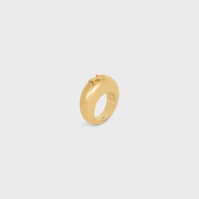 CELINE Sulky-ring van messing met gouden afwerking CELINE Sulky-ring van messing met gouden afwerking
