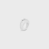 CELINE Sulky-ring van messing met rhodiumafwerking