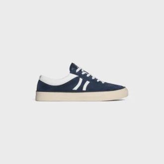 CELINE Sunset lage vetersneaker van suède kalfsleer en kalfsleer