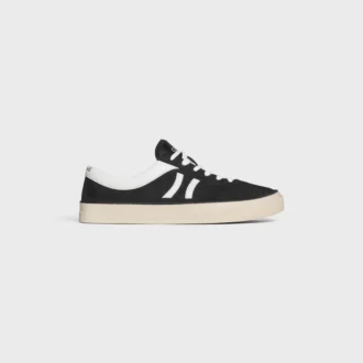 CELINE Sunset lage vetersneaker van suède kalfsleer en kalfsleer