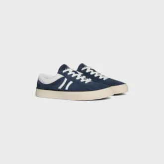 CELINE Sunset lage vetersneaker van suède kalfsleer en kalfsleer