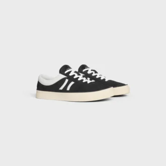 CELINE Sunset lage vetersneaker van suède kalfsleer en kalfsleer