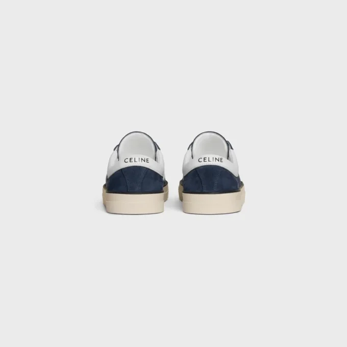 CELINE Sunset lage vetersneaker van suède kalfsleer en kalfsleer