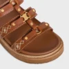 CELINE – Tippi-slipper van geborduurd kalfsleer