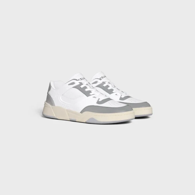 CELINE Trainer Ct-09 lage vetersneaker van kalfsleer en mesh