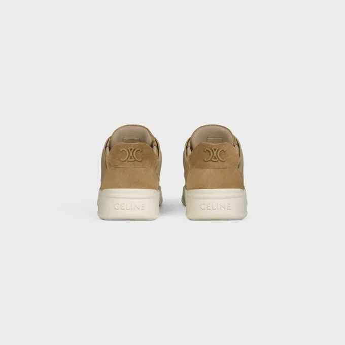 CELINE Trainer Ct-09 lage vetersneaker van suède kalfsleer en mesh