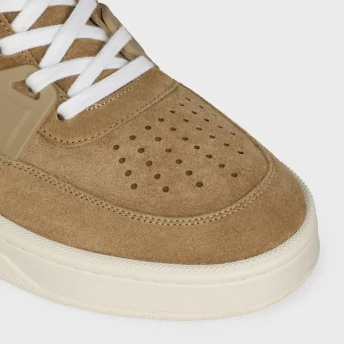 CELINE Trainer Ct-09 lage vetersneaker van suède kalfsleer en mesh