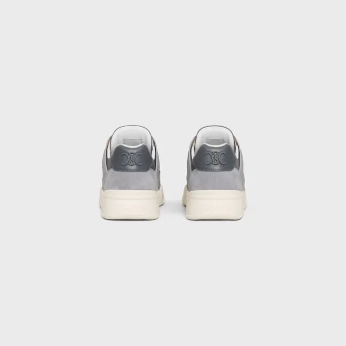 CELINE Trainer Ct-09 lage vetersneaker van suède kalfsleer, kalfsleer en mesh