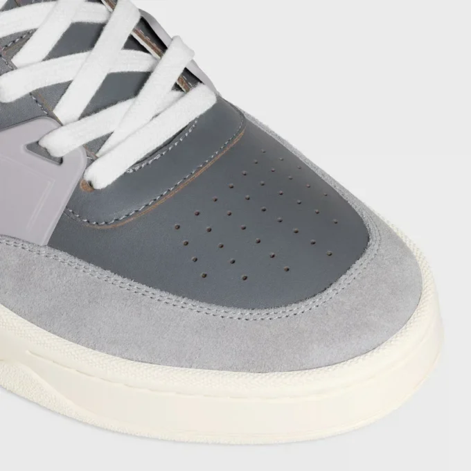 CELINE Trainer Ct-09 lage vetersneaker van suède kalfsleer, kalfsleer en mesh