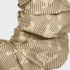 CELINE Triomphe Diagonale scrunchy van zijde en messing met gouden afwerking