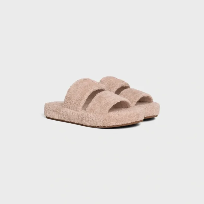 CELINE Triomphe-slippers van sponsstof